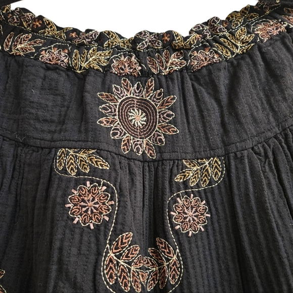 Free People Chic Black Patterned Wide-Leg Pants-Size Medium-NWT - Picture 17 of 17